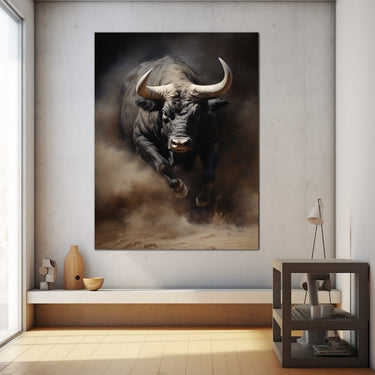 Charging Bull Painting